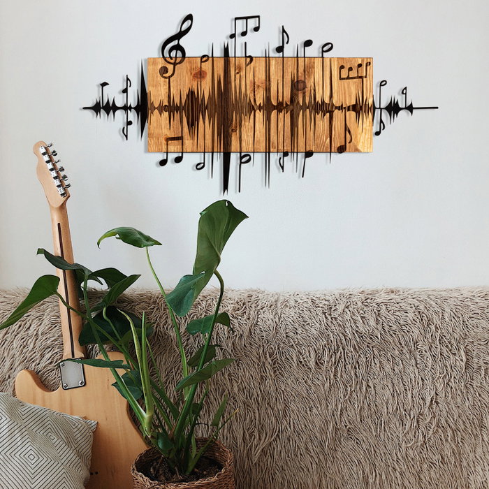 Wallity Efsa Accesorio Decorativo de Pared Negro y Nogal